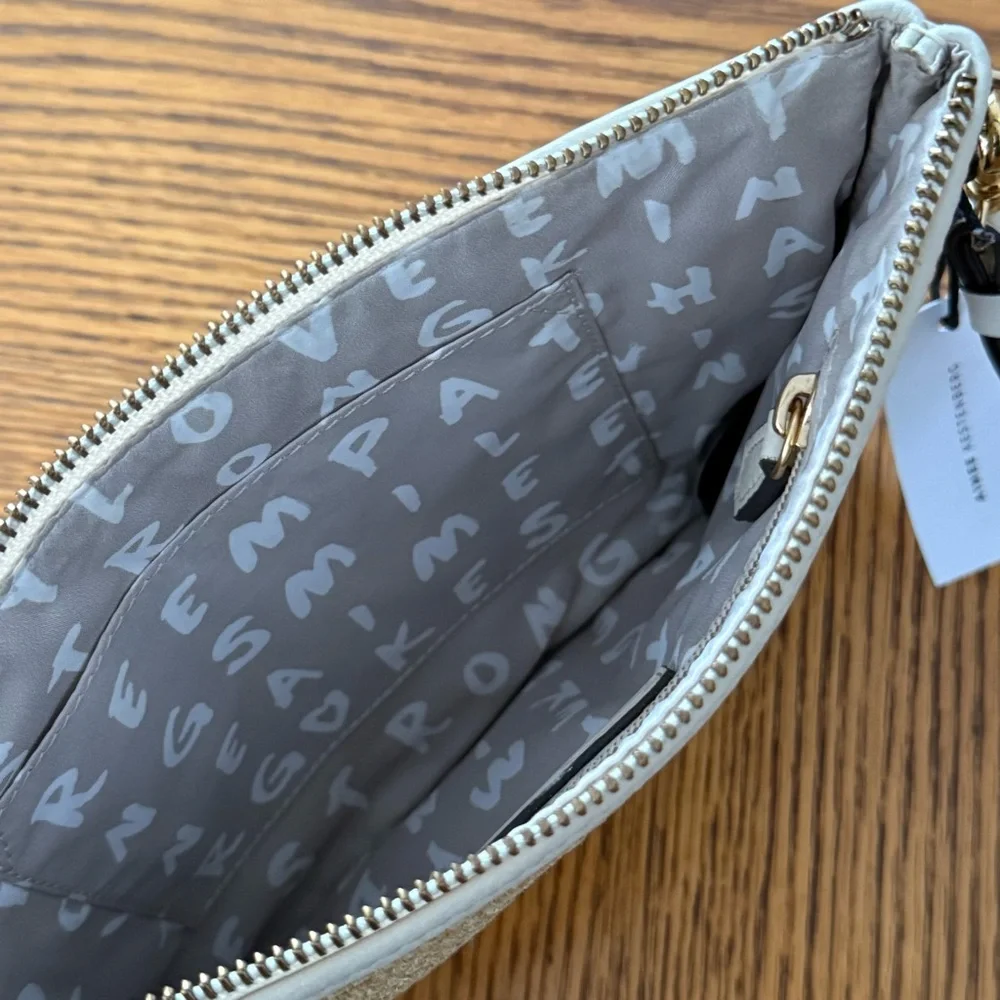 AIMEE KESTENBERG Midtown Wristlet Pouch Natural Raffia